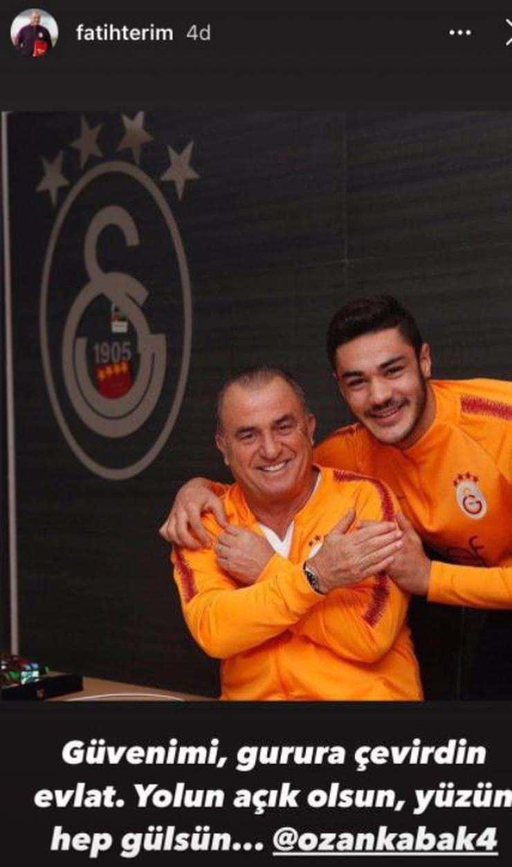Fatih Terim'den Ozan Kabak paylaşımı