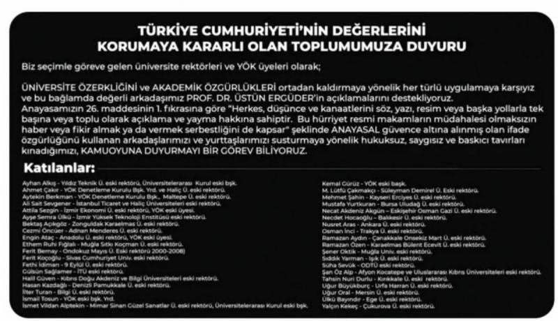28 Şubat sürecinde terör estiren rektörler Boğaziçi Üniversitesi için ortaya çıktı. İşte o liste...