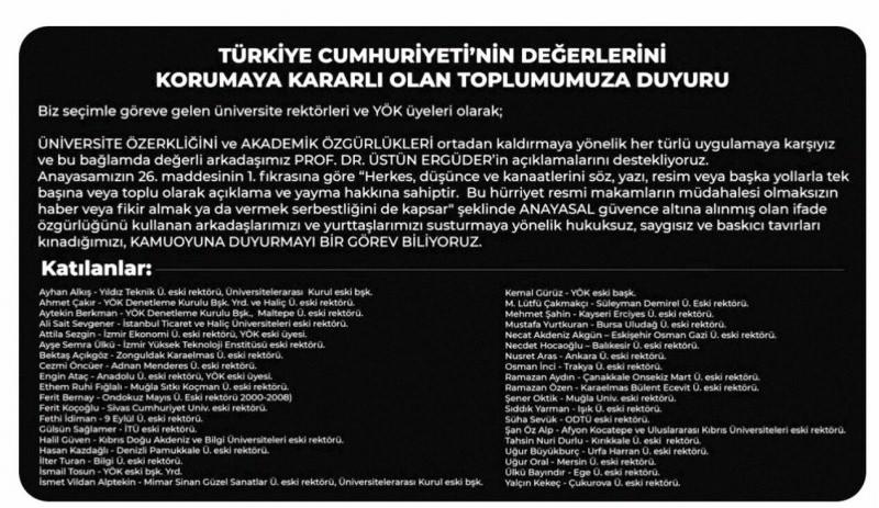 28 Şubat sürecinde terör estiren rektörler Boğaziçi Üniversitesi için ortaya çıktı. İşte o liste...