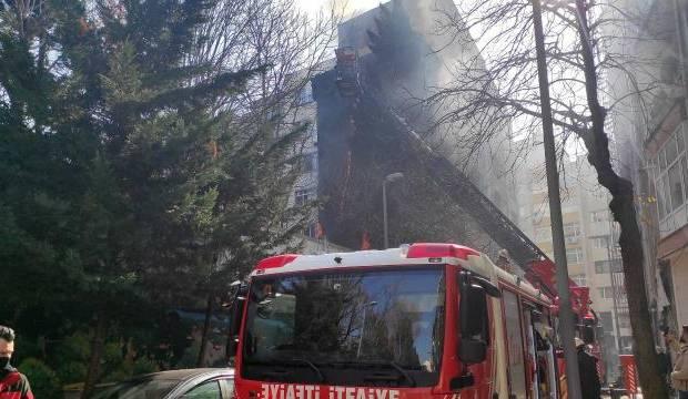 Şişli'de 8 katlı binada yangın