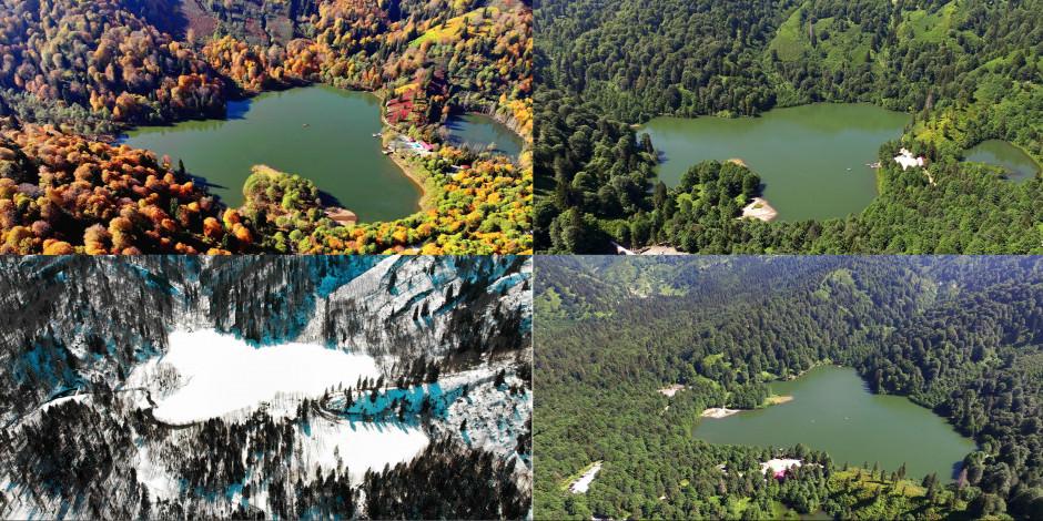 Karagöl'den 4 mevsim kartpostallık manzaralar