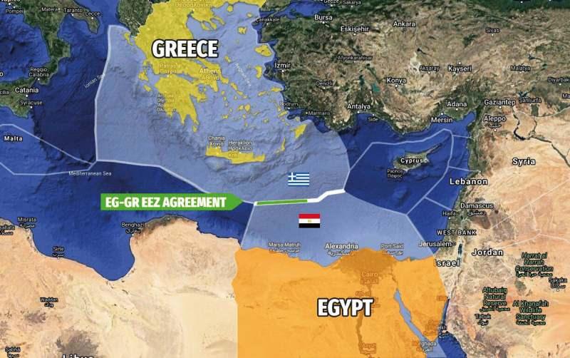 Mısır ile Yunanistan arasında ilan edilen ve Seville Haritasına göre çizilen sözde MEB sınırı