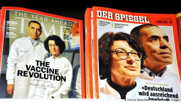 Türeci ve Şahin çifti, Time ve Der Spiegel gibi saygın dergilerin kapağında da yer aldı.