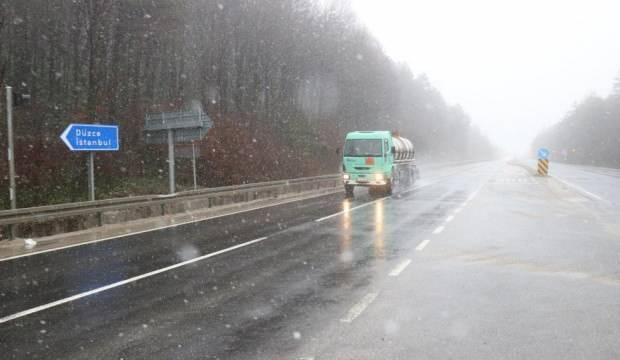 Bolu Dağı’nda kar yağışı başladı
