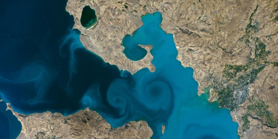 Van Gölü'nün uzaydan çekilen görseli final için iddialı