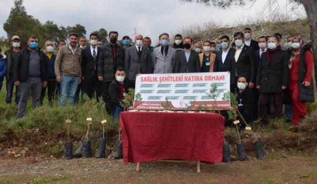Hükümlülerin diktiği fidanlar sağlık çalışanlarına adandı