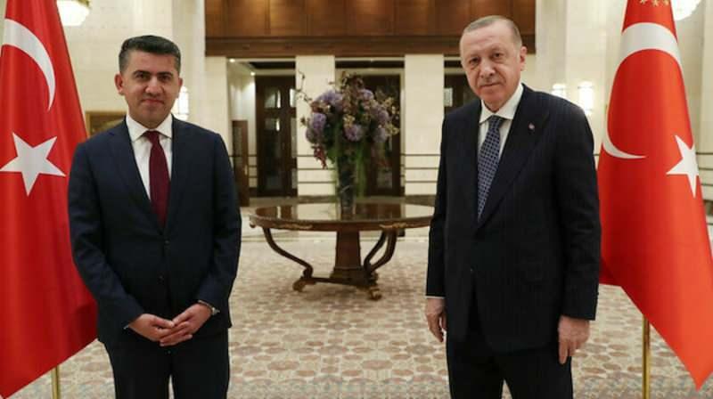 Cumhurbaşkanı Recep Tayyip Erdoğan ve Avrupa Ülkücü Türk Dernekleri Federasyonu Genel Başkanı Şentürk Doğruyol Beştepe'de...
