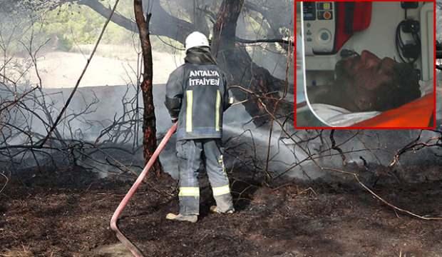 Ormanlık alanda kendisini yaktı, ağır yaralandı