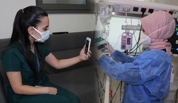 Sağlık çalışanları sevdikleriyle çevrimiçi bayramlaşıyor!
