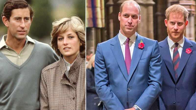 Prens Harry, Prens William, Prenses Diana ve Prens Charles