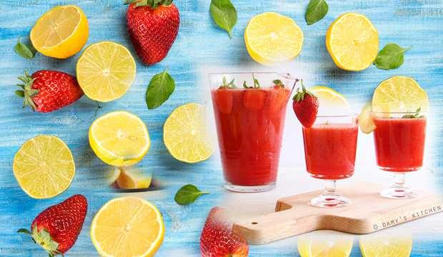 Çilekli limonata nasıl yapılır? Naneli, portakallı ve çilekli limonata tarifi...