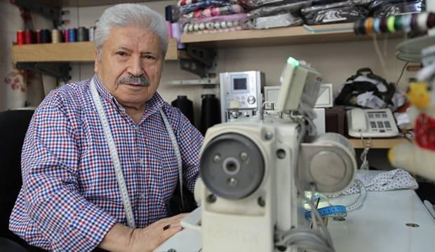 70 yaşındaki Yakup amca 54 yıldır çubuklu pijama ve gömlek dikiyor!