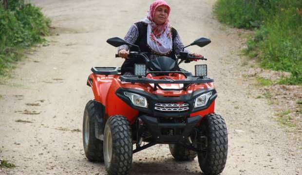 Köyün 'ATV'li Seher Ablası' görenleri şaşırtıyor!