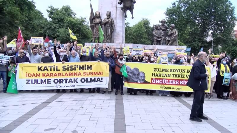 Mısır'daki idam kararları İstanbul'da protesto edildi