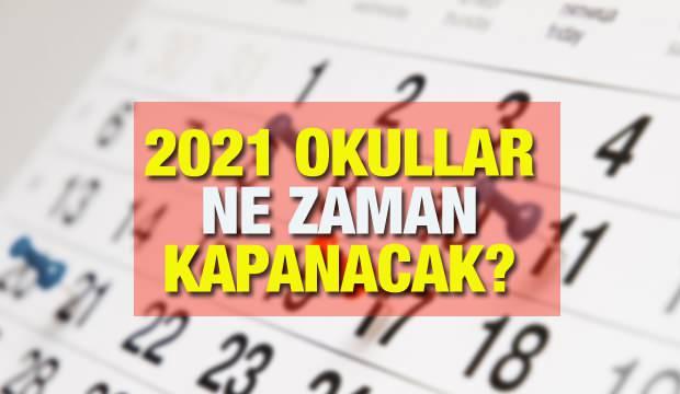 Okullar ne zaman kapanacak? MEB 2021 yaz tatili takvimlerini duyurdu! Yeni eğitim yılı Eylül'de...