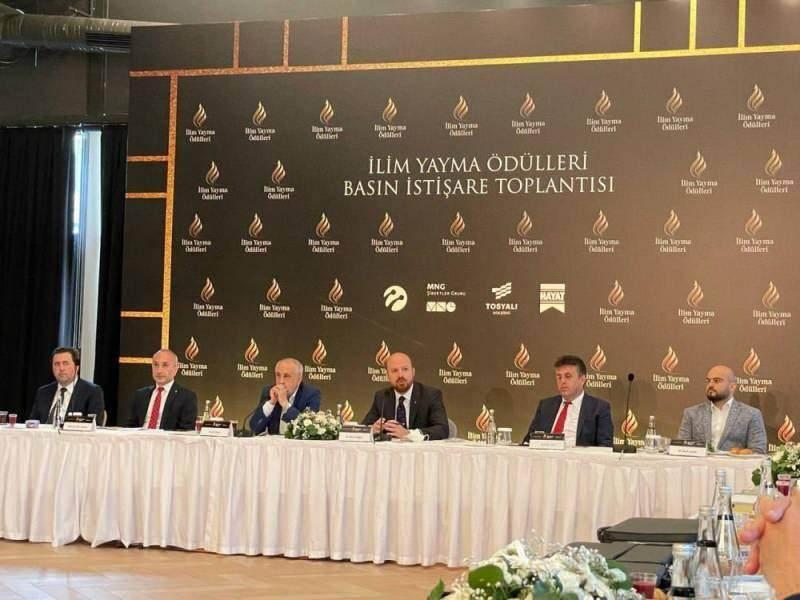İlim Yayma Vakfı Mütevelli Heyeti Başkanı Bilal Erdoğan, İlim Yayma Ödülleri tanıtım toplantısında konuşmuştu.