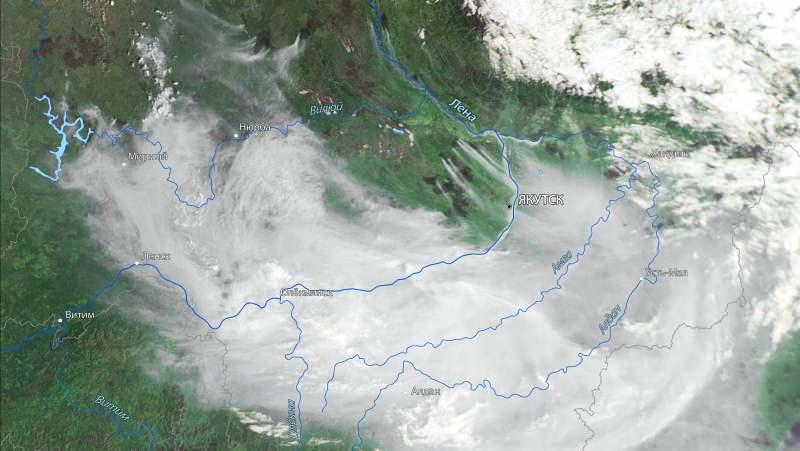 Rusya'daki orman yangınlarından yükselen duman Moğolistan'a ulaştı