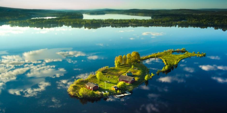  6 ay güneşi batmayan Lapland Kotisaari Adası 