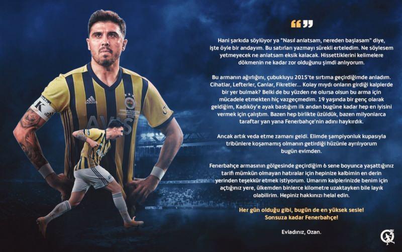 Ozan Tufan'dan Fenerbahçe'ye veda mesajı