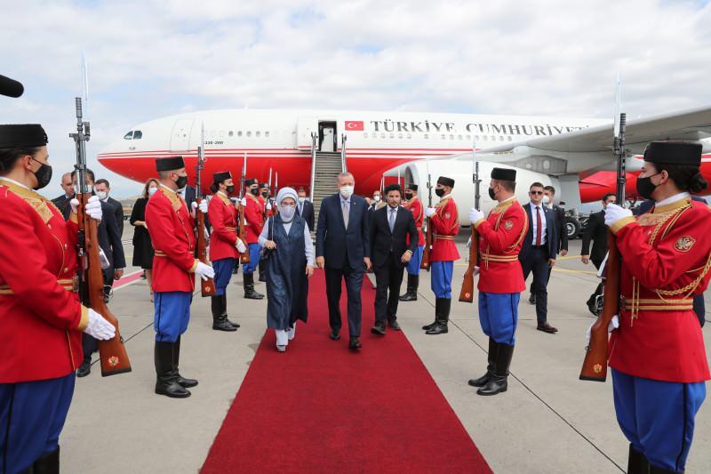 Türkiye Cumhurbaşkanı Recep Tayyip Erdoğan Karabağ'da