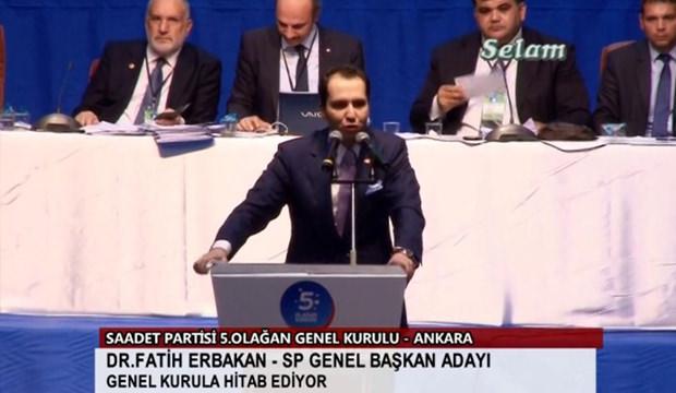Fatih Erbakan'ın Saadet Partisi Genel Kurulunda yaptığı konuşma