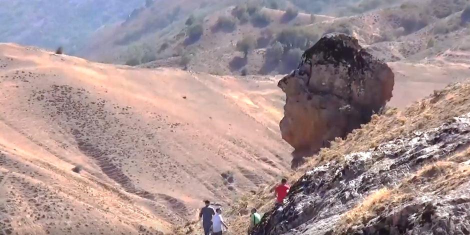 Muş Ovası'na bakan 'kaya adam' turizme kazandırılacak