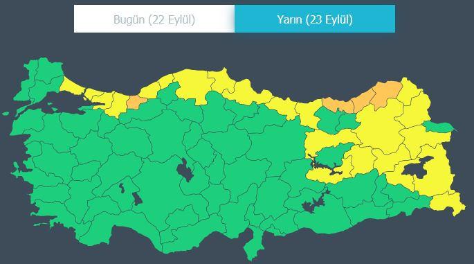 İstanbul dahil 21 il için sarı kodlu uyarı!