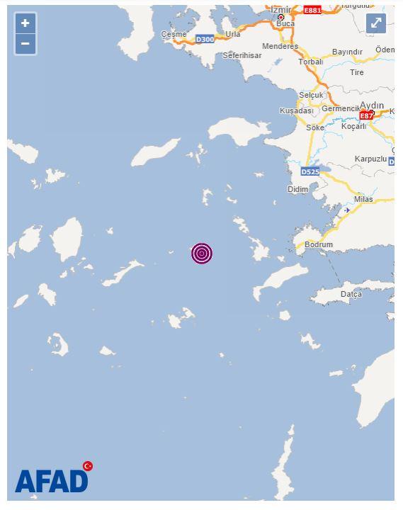 Adalar Denizi'nde deprem.