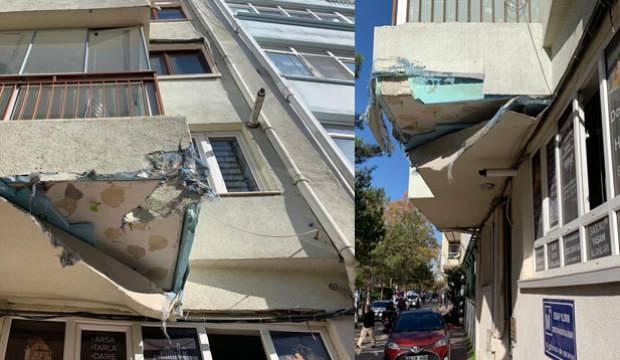 Eskişehir’de hasarlı balkon görenleri korkutuyor
