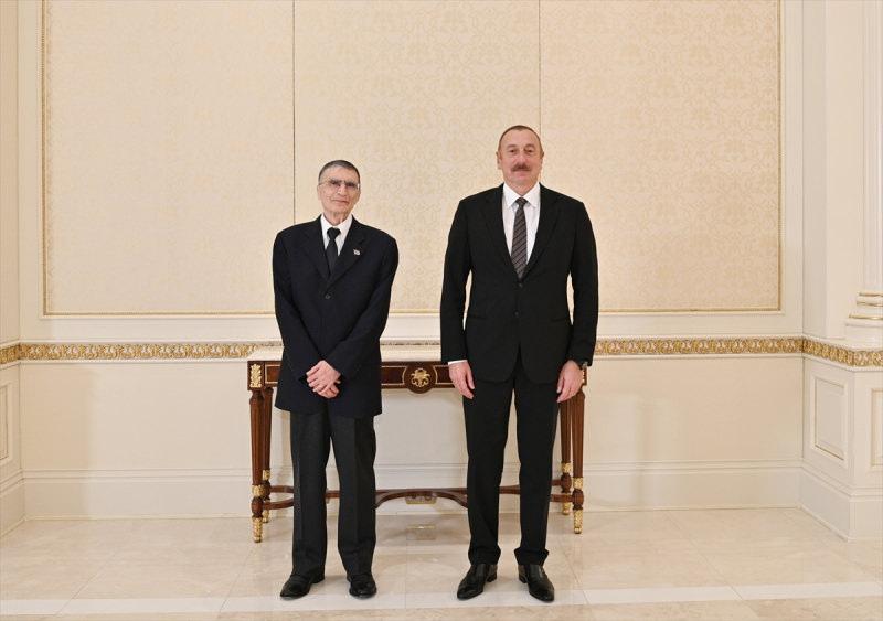 İlham Aliyev, Nobel ödüllü bilim adamı Aziz Sancar'ı kabul etti