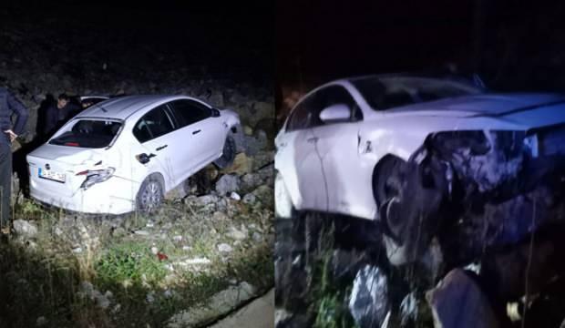 Zonguldak’ta kaza! Otomobil araziye uçtu: 1 yaralı