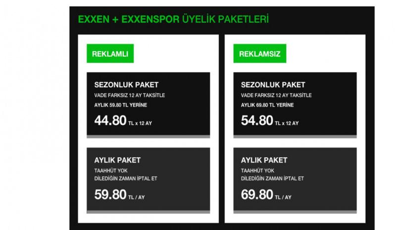 ExxenSpor 2022 Fiyatları