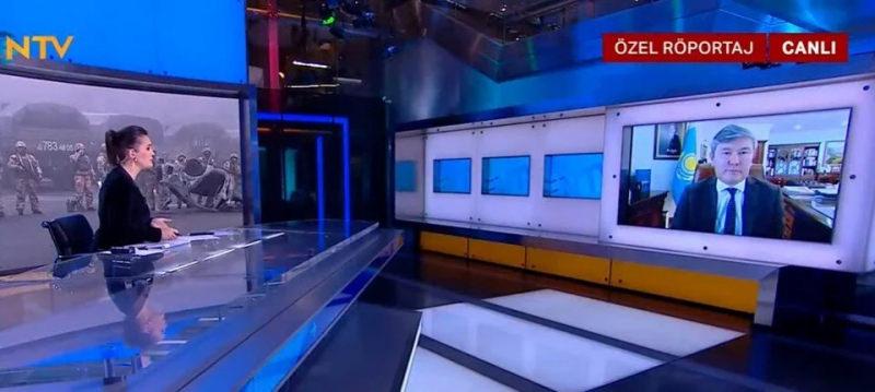 Büyükelçi Saparbekuly, NTV canlı yayınında
