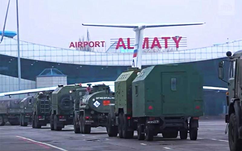 Eylemlerin merkezi haline gelen Almatı'da, havalimanının kontrolü sağlandı
