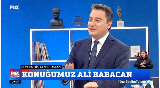 DEVA Partisi Genel Başkanı Ali Babacan, FOX TV canlı yayınına katıldı