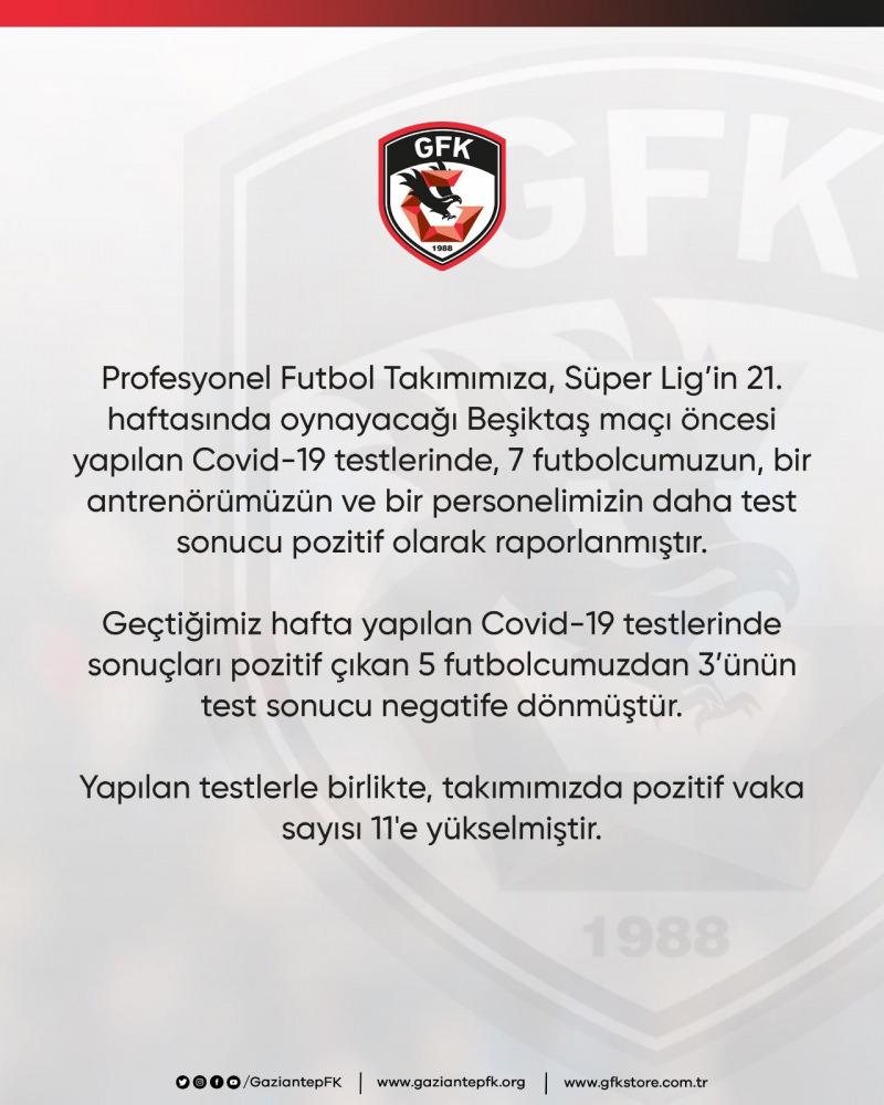 Gaziantep FK'dan yapılan açıklama