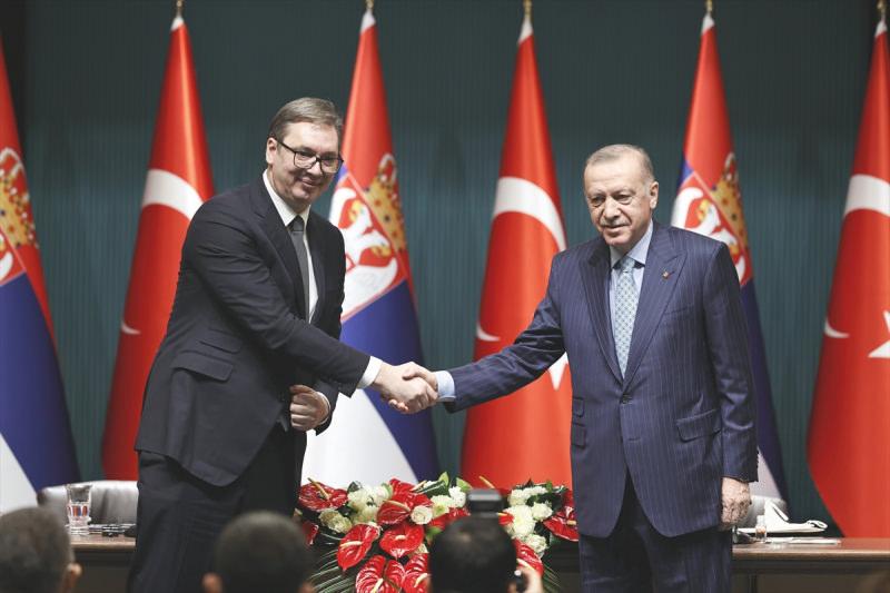Cumhurbaşkanı Erdoğan ile Sırbistan Cumhurbaşkanı Aleksandar Vucic Beştepe'de