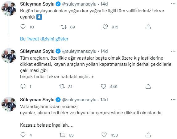 İçişleri Bakanı Süleyman Soylu'nun yaptığı paylaşım