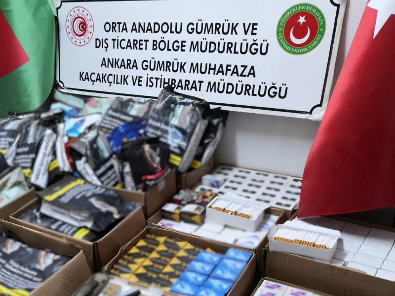 Ankara'da 6 milyon TL değerinde tütün ele geçirildi.
