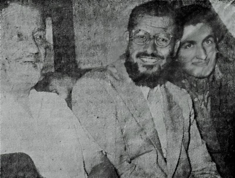 Necip Fazıl Kısakürek, Ali Ulvi Kurucu ve 20’li yaşlarındaki Kadir Mısıroğlu bir arada. (1959)