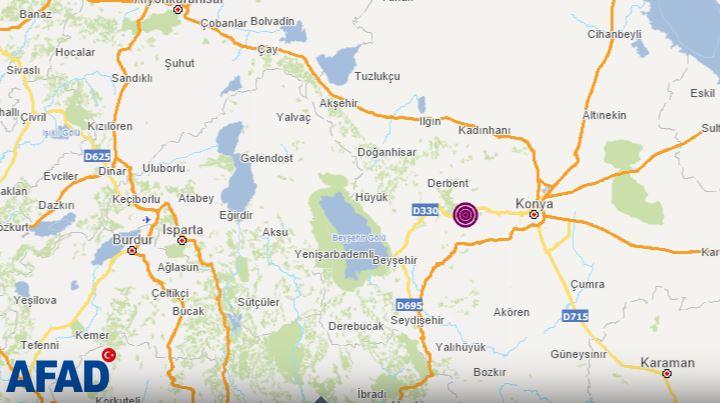 Konya'da deprem