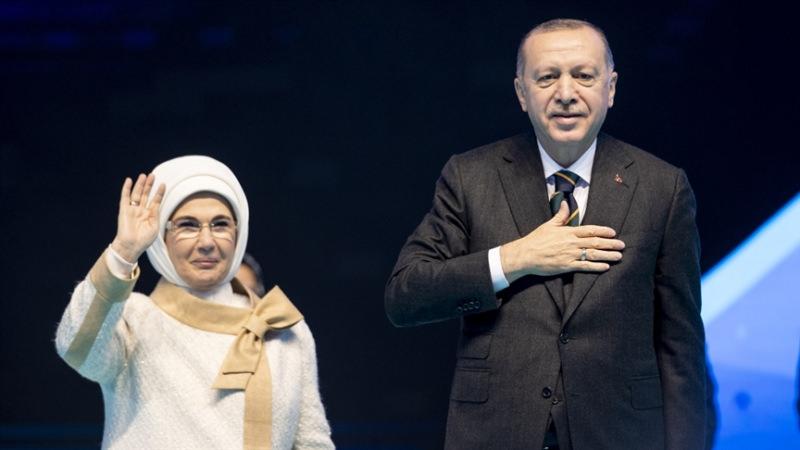 Başkan Recep Tayyip Erdoğan ve eşi Emine Erdoğan