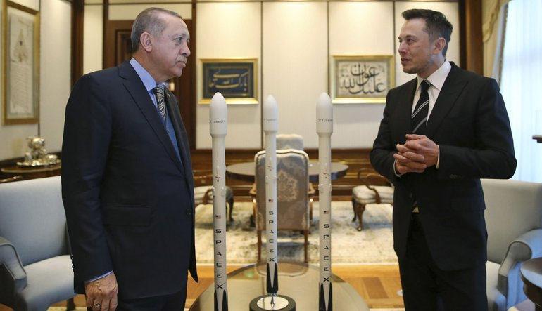 Başkan Erdoğan ve Elon Musk'ın görüşmesinden bir kare