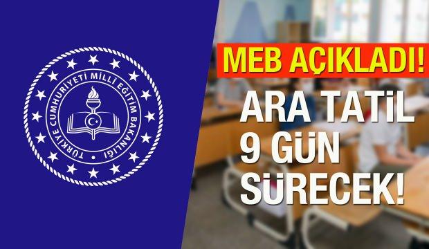 MEB tatil takvimi belli oldu! (2022) Nisan ayında yapılacak ara tatil 9 gün sürecek!