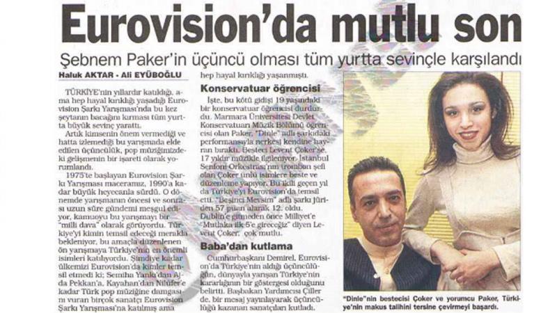 Şabnem Paker'in 1997'de gazetede yayınlanan haberi 