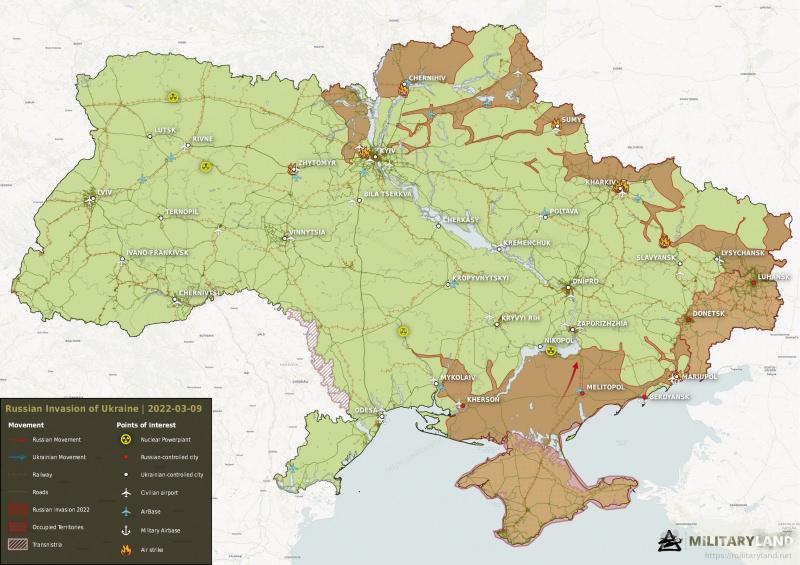 Ukrayna'daki Rus işgalinin yaklaşık haritası