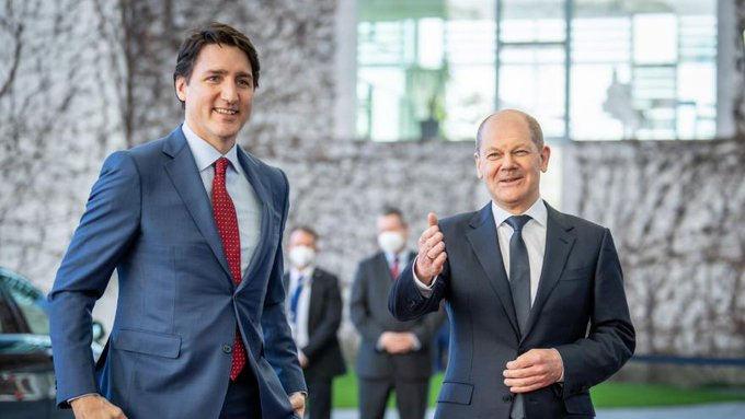 Kanada Başbakanı Justin Trudeau, Almanya Başbakanı Olaf Scholz