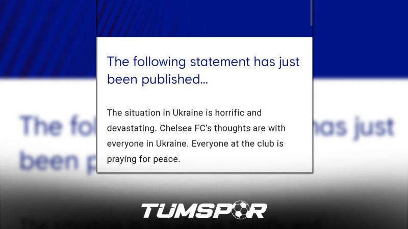 Chelsea FC'nin Ukrayna-Rusya Savaşı'na yönelik açıklaması. Bu açıklama daha sonra internet sitesinden kaldırılmıştı.