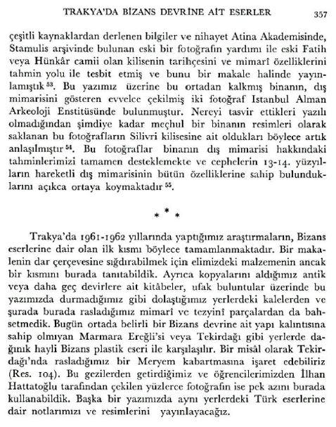 Prof. Dr. Semavi Eyice - Trakya'da Bizans Devrine Ait Eserler