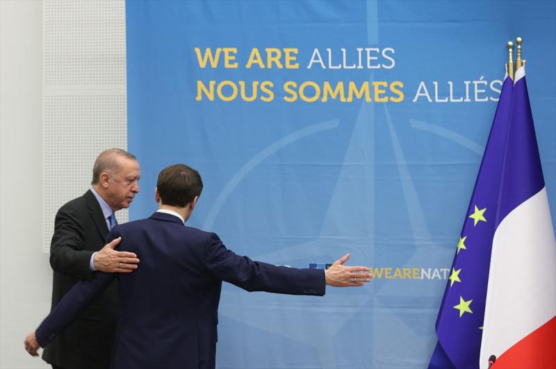 Cumhurbaşkanı Recep Tayyip Erdoğan, Fransa Cumhurbaşkanı Emmanuel Macron ile bir araya gelmişti